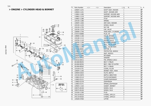 Yanmar ViO38-6 Mini Excavator Parts Catalog-5