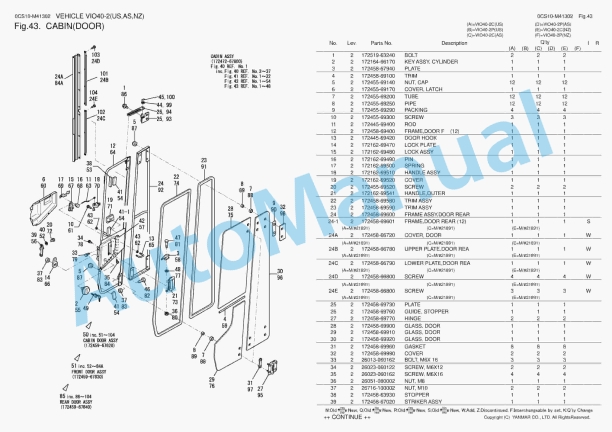 Yanmar ViO40-2 Crawler Backhoe Parts Catalog 0CS10-M41302 2 Yanmar ViO40-2 Crawler Backhoe Parts Catalog 0CS10-M41302 - Image 2