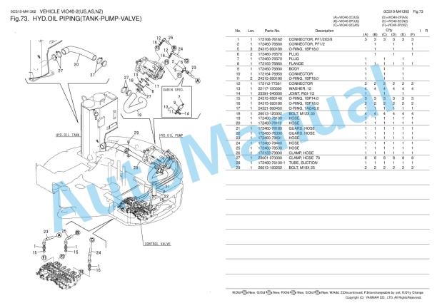 Yanmar ViO40-2 Crawler Backhoe Parts Catalog 0CS10-M41302 4 Yanmar ViO40-2 Crawler Backhoe Parts Catalog 0CS10-M41302 - Image 4