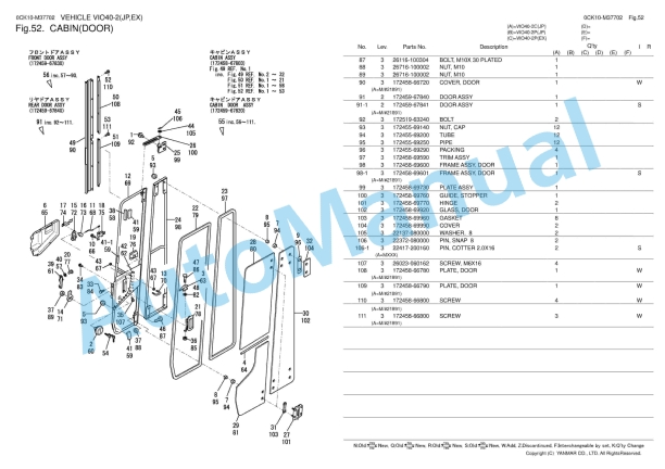 Yanmar ViO40-2 Excavator Parts Catalog 2 Yanmar ViO40-2 Excavator Parts Catalog - Image 2