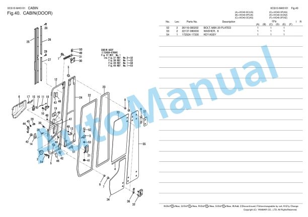 Yanmar ViO40-3 Crawler Backhoe Parts Catalog 2 Yanmar ViO40-3 Crawler Backhoe Parts Catalog - Image 2