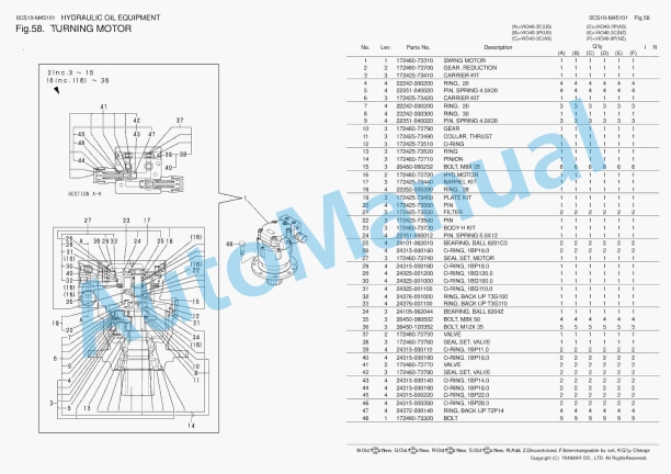 Yanmar ViO40-3 Crawler Backhoe Parts Catalog 3 Yanmar ViO40-3 Crawler Backhoe Parts Catalog - Image 3