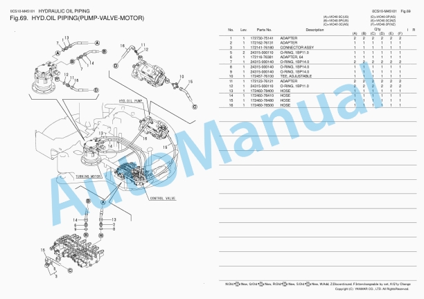 Yanmar ViO40-3 Crawler Backhoe Parts Catalog 4 Yanmar ViO40-3 Crawler Backhoe Parts Catalog - Image 4