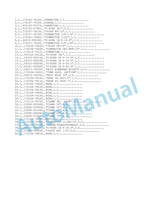 Yanmar ViO40 Crawler Backhoe Parts Catalog Y00K2892-4