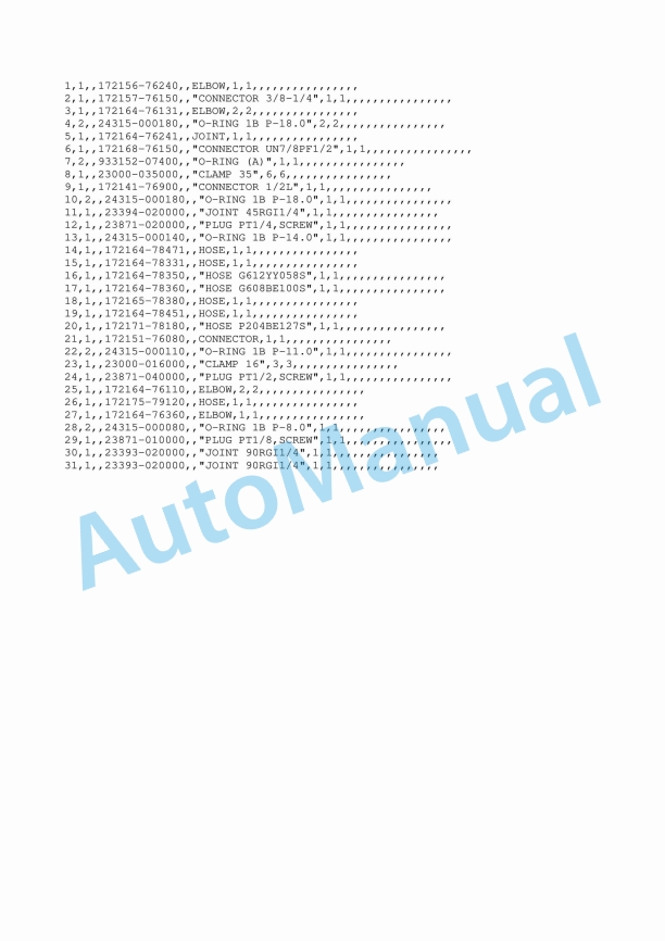 Yanmar ViO40 Crawler Backhoe Parts Catalog Y00K2892-5