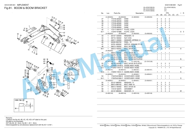 Yanmar ViO45-5B Excavator Parts Catalog 5 Yanmar ViO45-5B Excavator Parts Catalog - Image 5