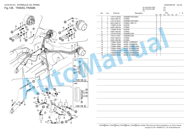Yanmar ViO50-6B Excavator Parts Catalog 5 Yanmar ViO50-6B Excavator Parts Catalog - Image 5