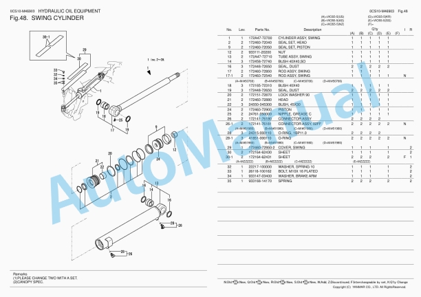 Yanmar ViO55-5 Excavator Parts Catalog 2 Yanmar ViO55-5 Excavator Parts Catalog - Image 2