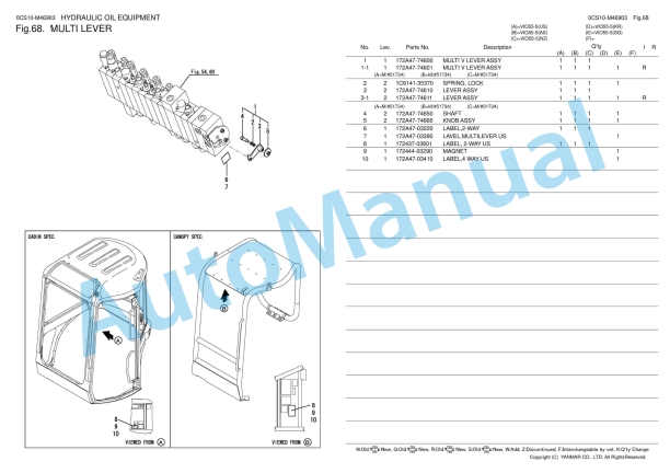 Yanmar ViO55-5 Excavator Parts Catalog 3 Yanmar ViO55-5 Excavator Parts Catalog - Image 3