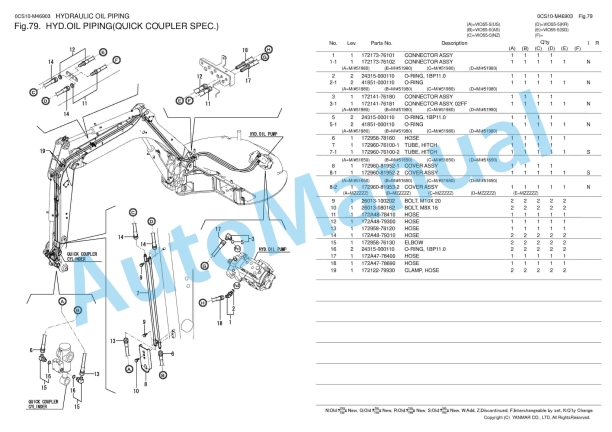 Yanmar ViO55-5 Excavator Parts Catalog 4 Yanmar ViO55-5 Excavator Parts Catalog - Image 4
