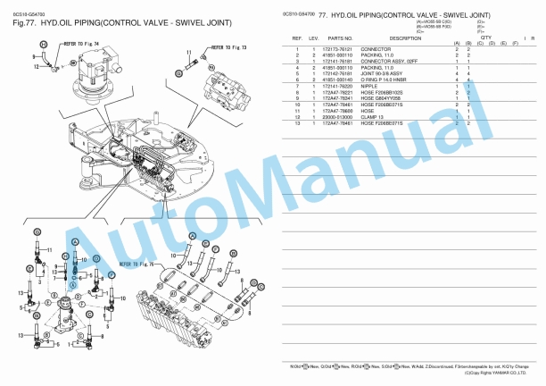Yanmar ViO55-5B Excavator Parts Catalog 0CS10-G54700 5 Yanmar ViO55-5B Excavator Parts Catalog 0CS10-G54700 - Image 5