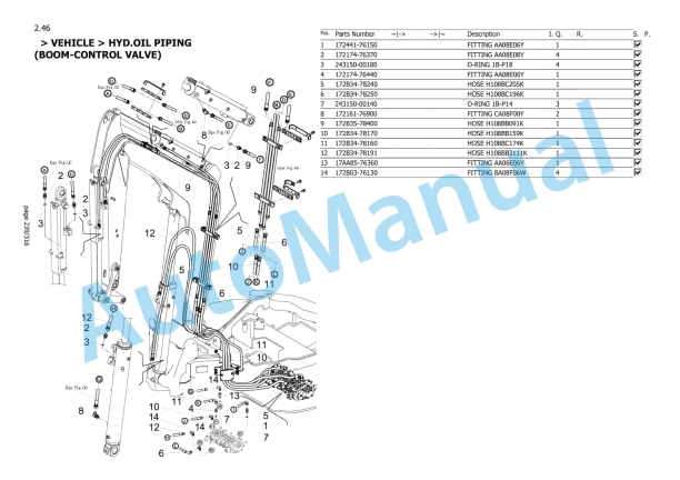 Yanmar ViO57-6B Mini Excavator Parts Catalog-4