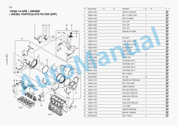 Yanmar ViO80-1A Articulated Boom Hydraulic Excavator Parts Catalog-5
