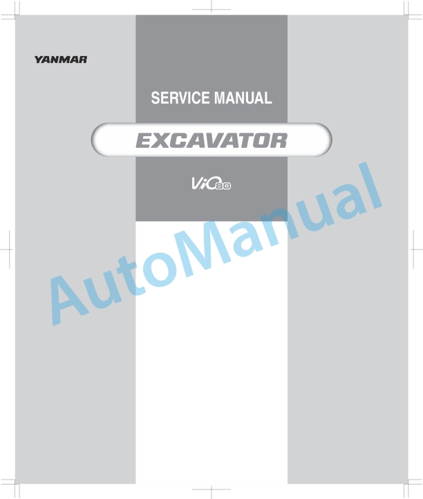 Yanmar ViO80 Excavator Service Manual