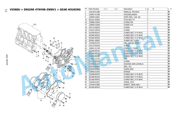 Yanmar ViO80U Mini Excavator Parts Catalog-4