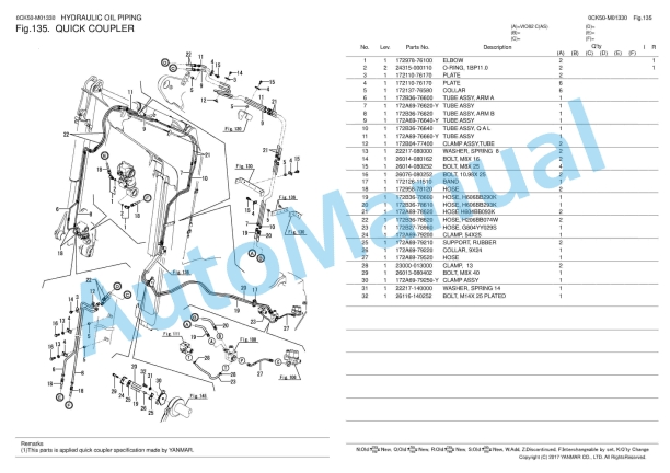 Yanmar ViO82 Excavator Parts Catalog 5 Yanmar ViO82 Excavator Parts Catalog - Image 5