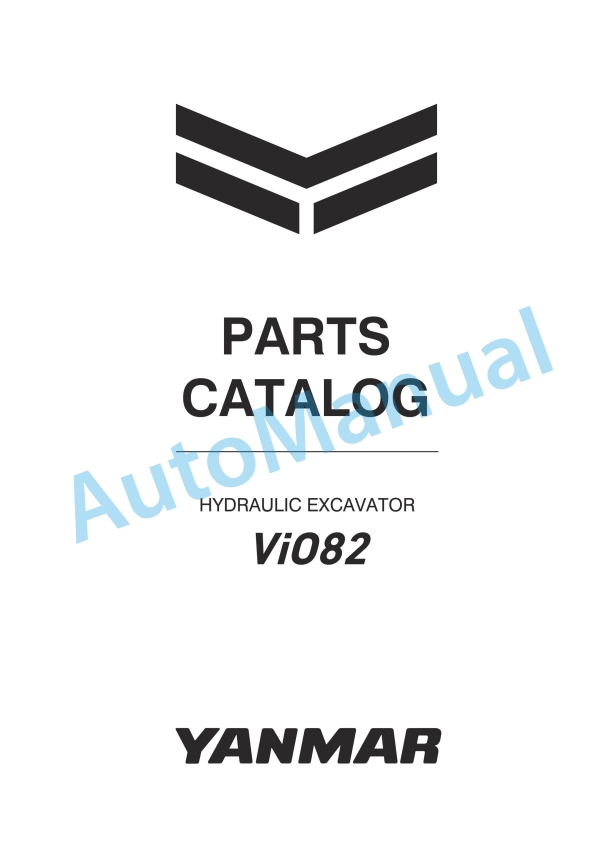 Yanmar ViO82 Hydraulic Excavator Parts Catalog