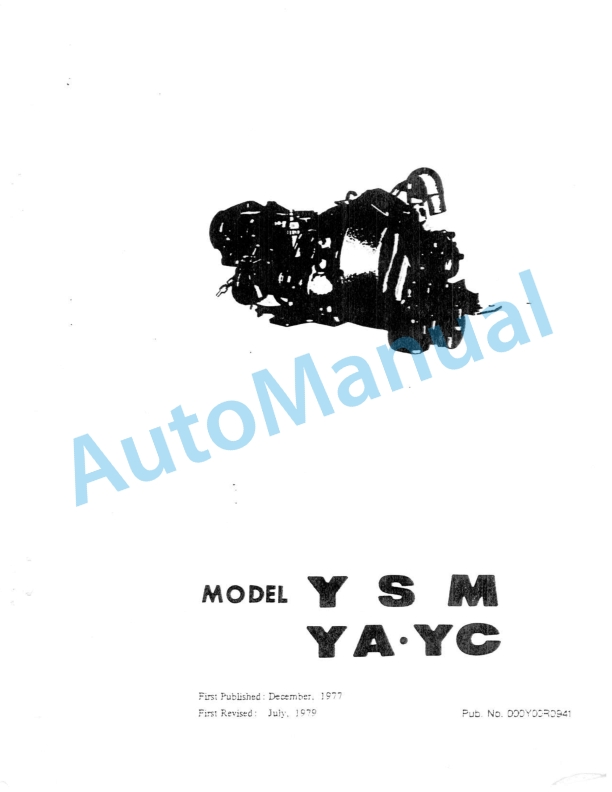 Yanmar YA, YC YSM Series Diesel Engine Parts Catalog