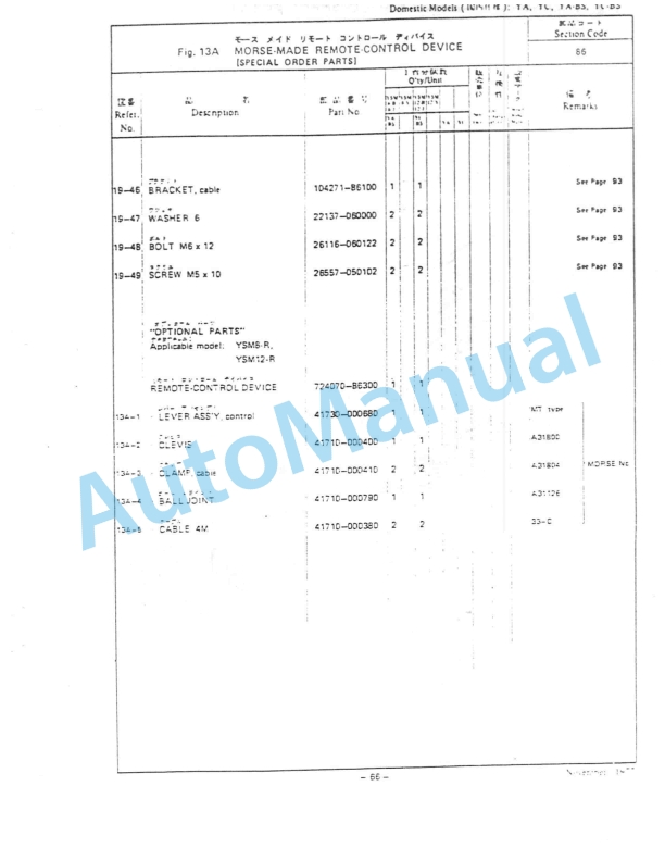 Yanmar YA, YC YSM Series Diesel Engine Parts Catalog-2