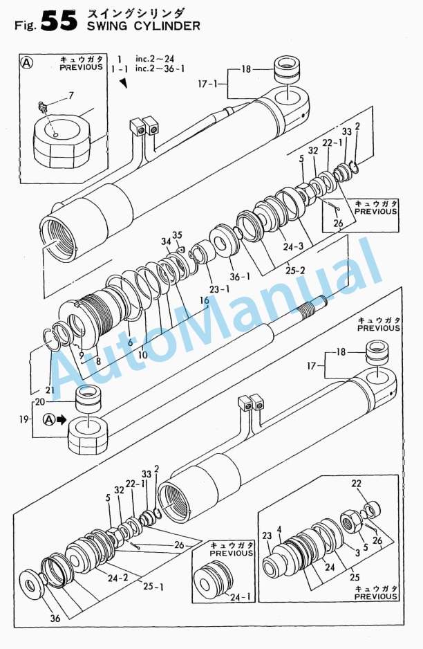 Yanmar YB121U, YB151U, YB121U-2, YB151U-2 Crawler Backhoe Parts Catalog-4