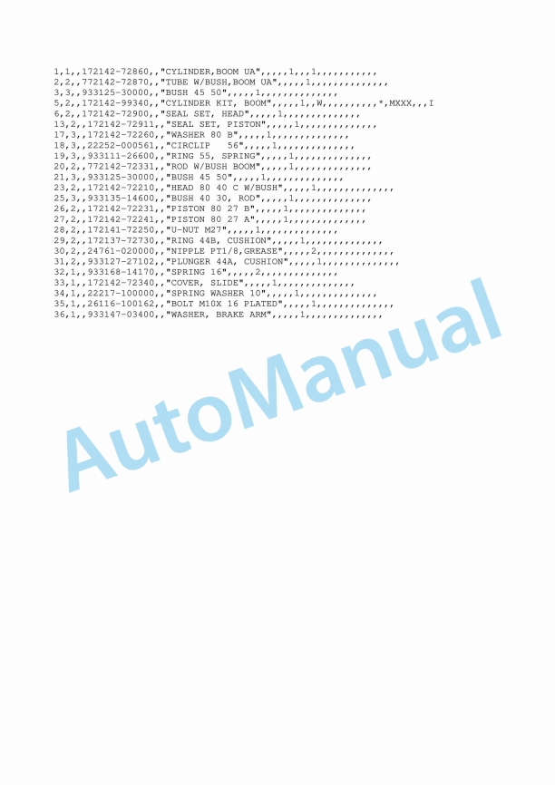 Yanmar YB271, B27, B27-1 Crawler Backhoe Parts Catalog-2