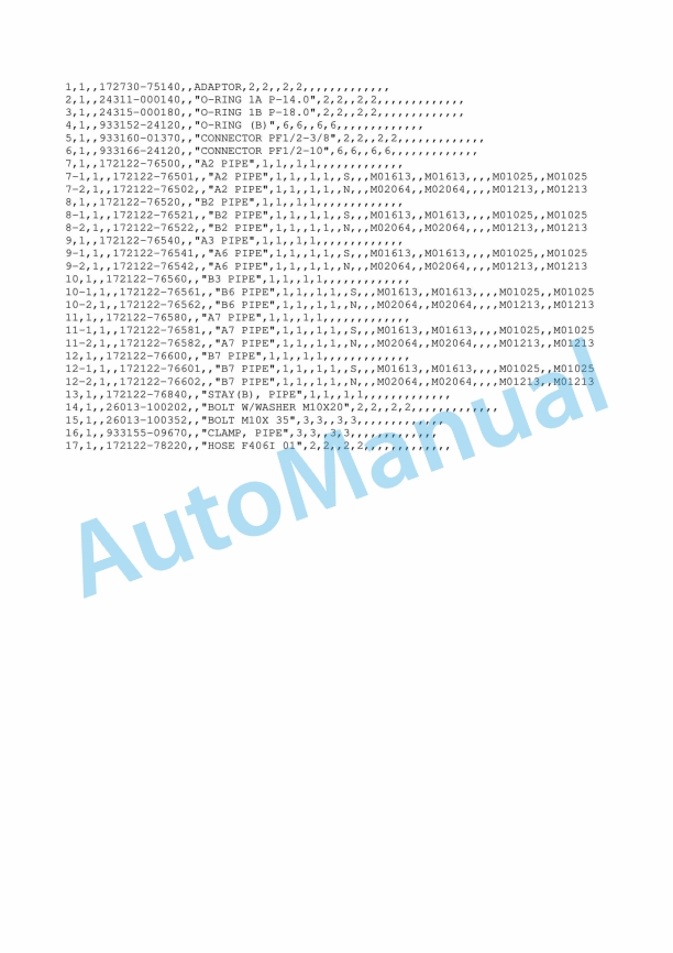Yanmar YB301-1, YB301-2, YB351-1, YB351-2 Crawler Backhoe Parts Catalog Y00K2013-3