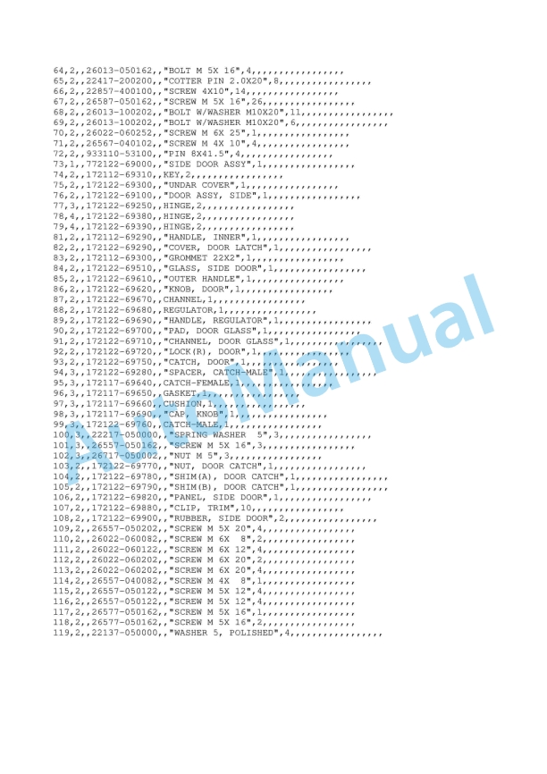 Yanmar YB401, YB401-2 Crawler Backhoe Parts Catalog Y00K2042-2