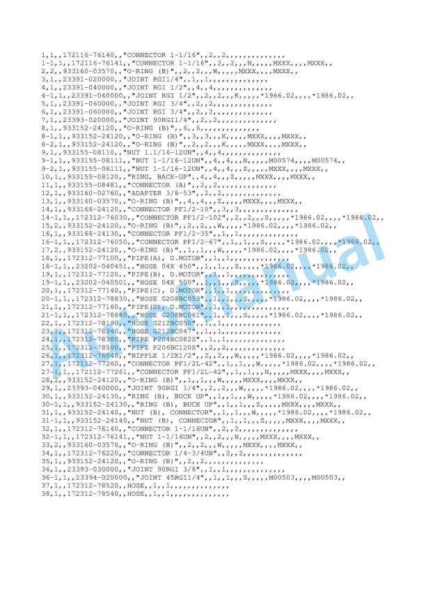 Yanmar YB401W, YB401W-2 Wheel Backhoe Parts Catalog Y00K2251-5