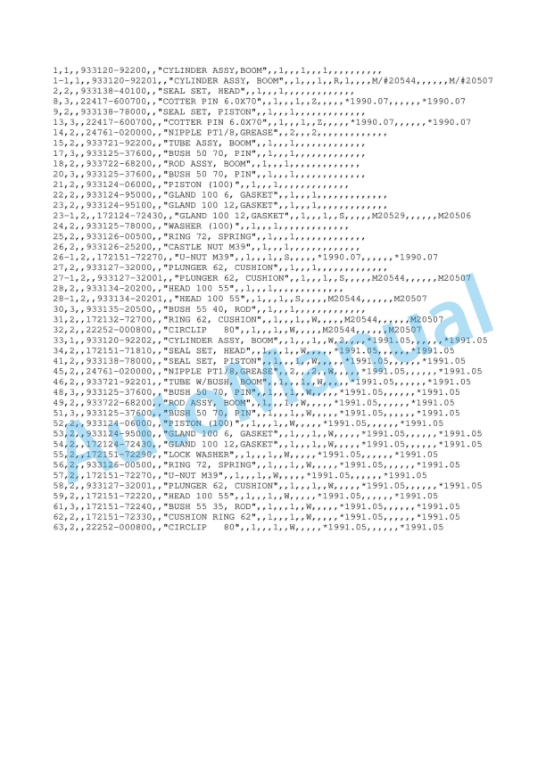 Yanmar YB451, YB501, YB451-2, YB501-2 Crawler Backhoe Parts Catalog-3