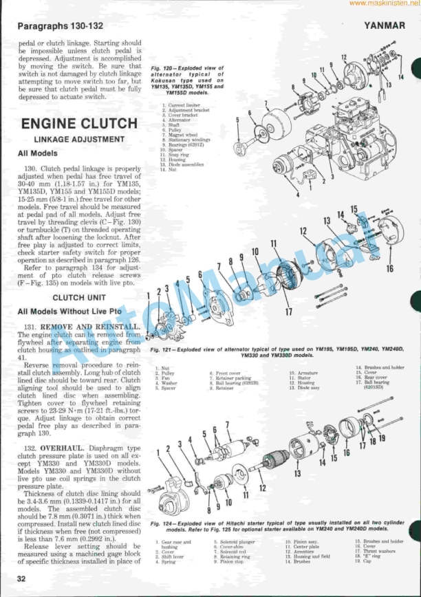 Yanmar YM135 to YM330D Shop Manual-2