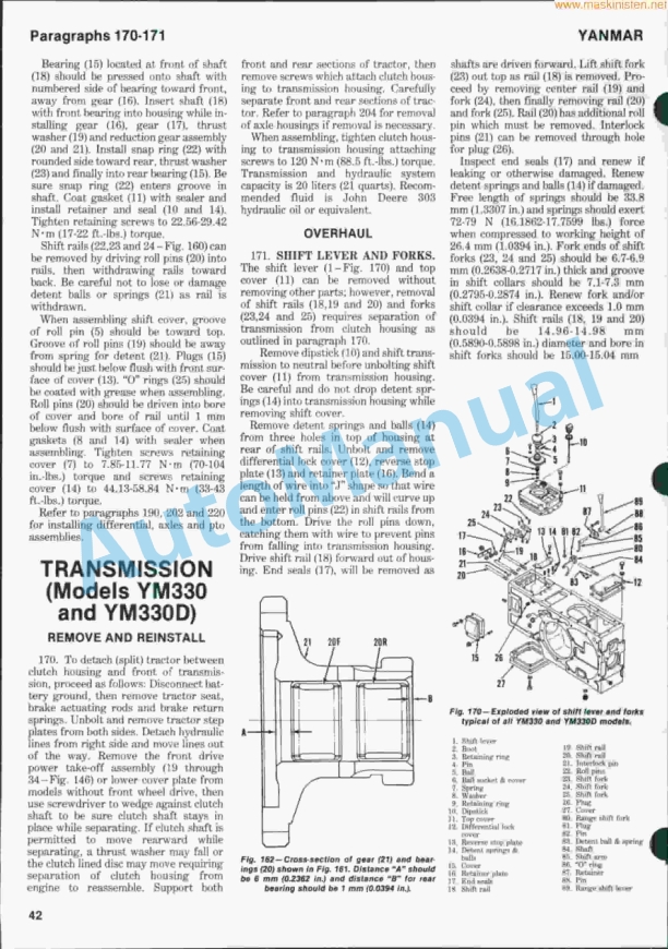 Yanmar YM135 to YM330D Shop Manual-3