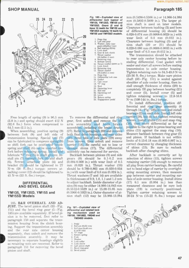 Yanmar YM135 to YM330D Shop Manual-4