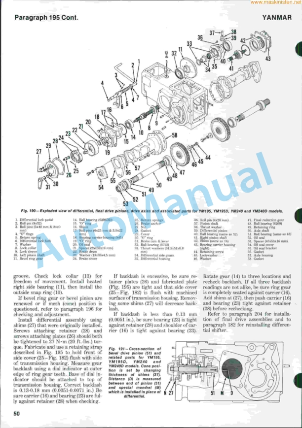 Yanmar YM135 to YM330D Shop Manual-5