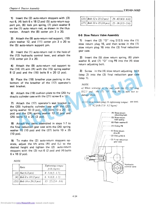 Yanmar YM169, YM169D Diesel Tractor Service Manual-2