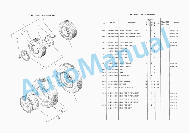 Yanmar YM195, YM195D, YM240, YM240D Diesel Tractor Parts Catalog-5