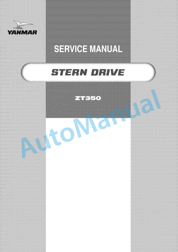 Yanmar ZT350 Stern Drive Service Manual