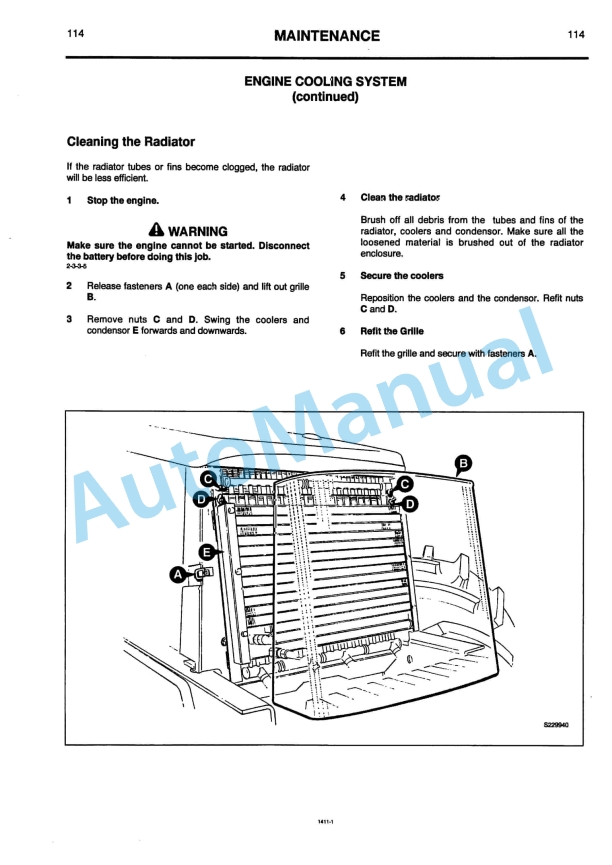 JCB 1115, 1135 Fastrac Operator Handbook 9801-1411-4