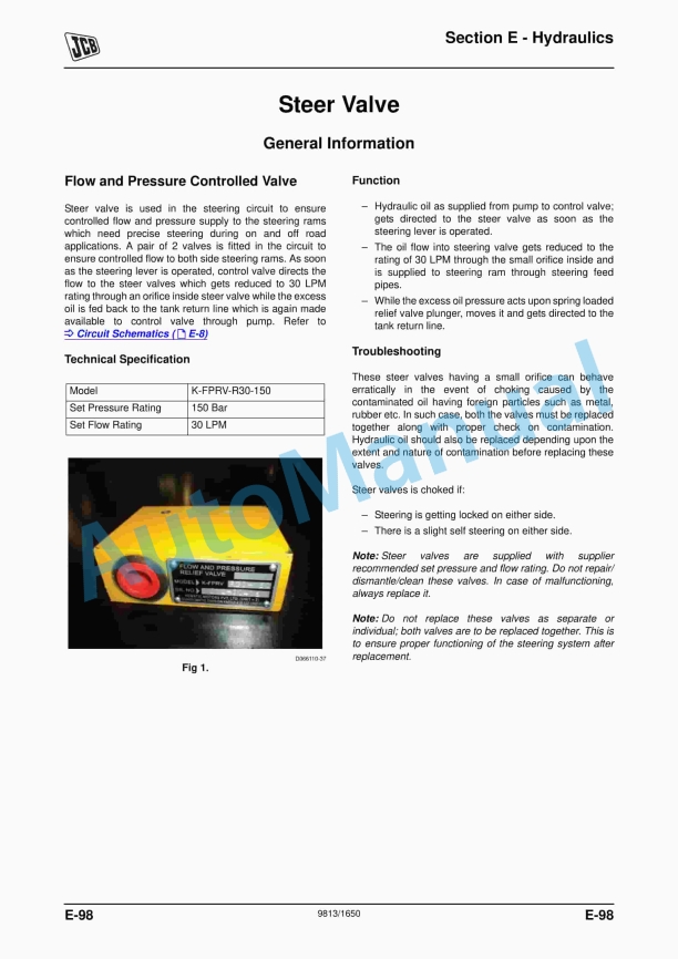 JCB 1253, 1202, 1553, 1554 Liftall Service Manual 9813-1650 3 JCB 1253, 1202, 1553, 1554 Liftall Service Manual 9813-1650 - Image 3