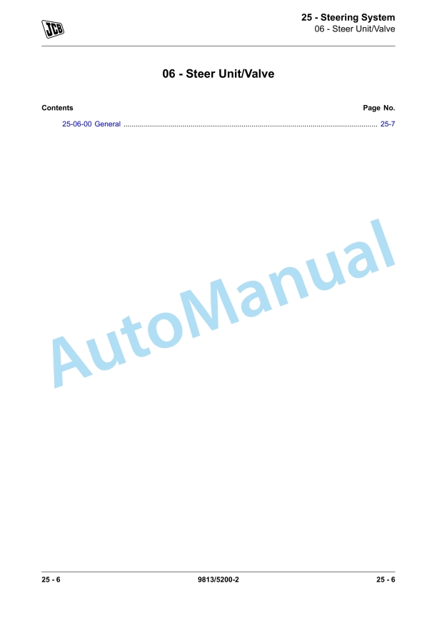 Alternative view of JCB 1THT Dumper Service Manual 9813-5200