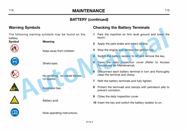 JCB 2.0, 2.5, 3.0, 3.5 Teletruk Operator Manual 9801-3110 5 JCB 2.0, 2.5, 3.0, 3.5 Teletruk Operator Manual 9801-3110 - Image 5