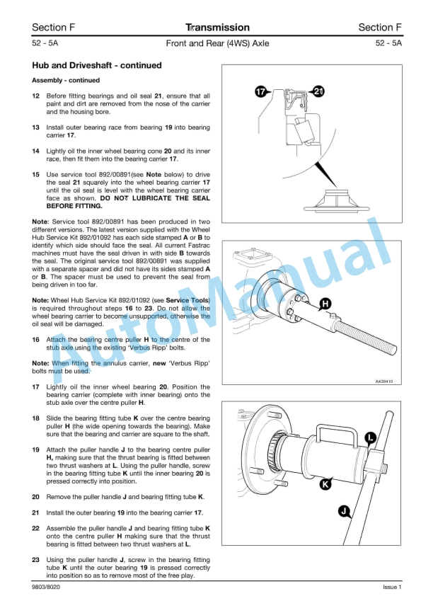 JCB 2115, 2125, 2135, 2140, 2150, 3155, 3185 Fastrac Service Manual 9803-8020 5 JCB 2115, 2125, 2135, 2140, 2150, 3155, 3185 Fastrac Service Manual 9803-8020 - Image 5