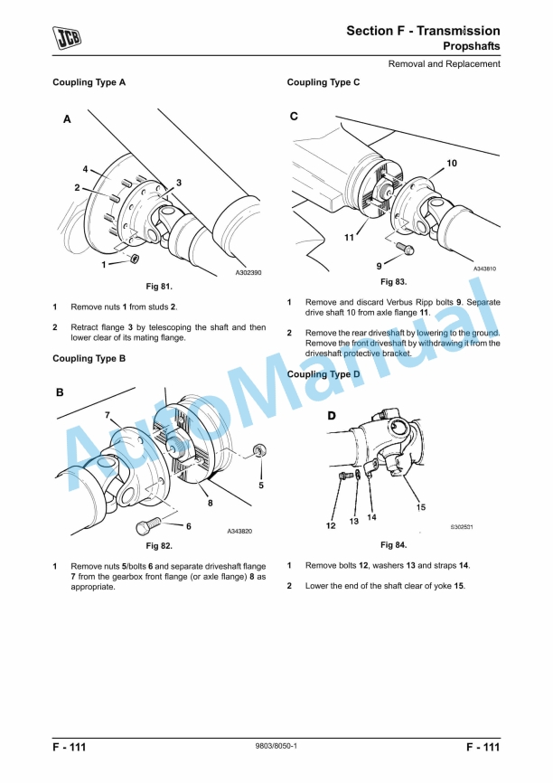 JCB 2155, 2170 Fastrac Service Manual 9803-8050 4 JCB 2155, 2170 Fastrac Service Manual 9803-8050 - Image 4