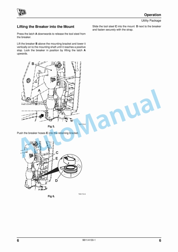 JCB 2CX - Utility Package Operator Manual 9811-4130 4 JCB 2CX - Utility Package Operator Manual 9811-4130 - Image 4