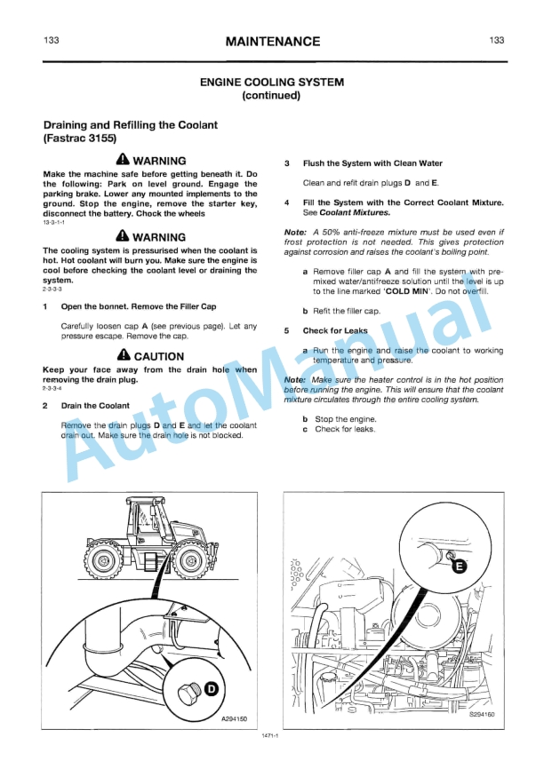 JCB 3155, 3185 Fastrac Operator Manual 642000-4