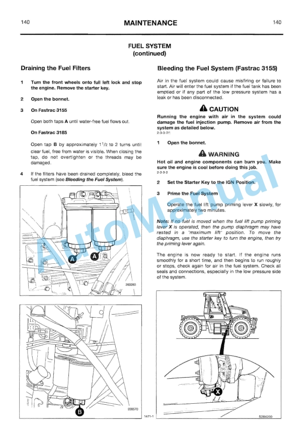 JCB 3155, 3185 Fastrac Operator Manual 642000-5