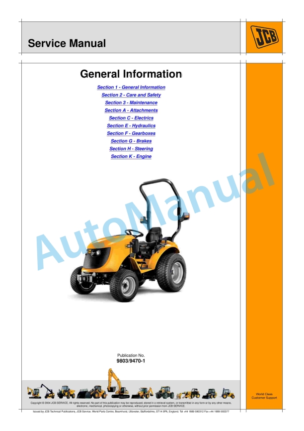 JCB 323 HST, 327 HST Service Manual 9803-9470