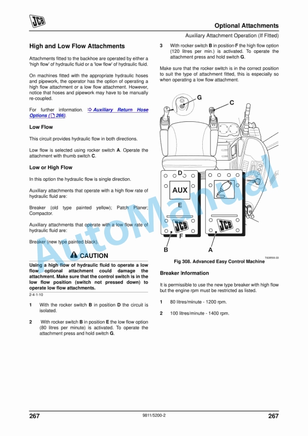 JCB 3CX, 4CX Backhoe Loader Operator Manual 9811-5200 5 JCB 3CX, 4CX Backhoe Loader Operator Manual 9811-5200 - Image 5