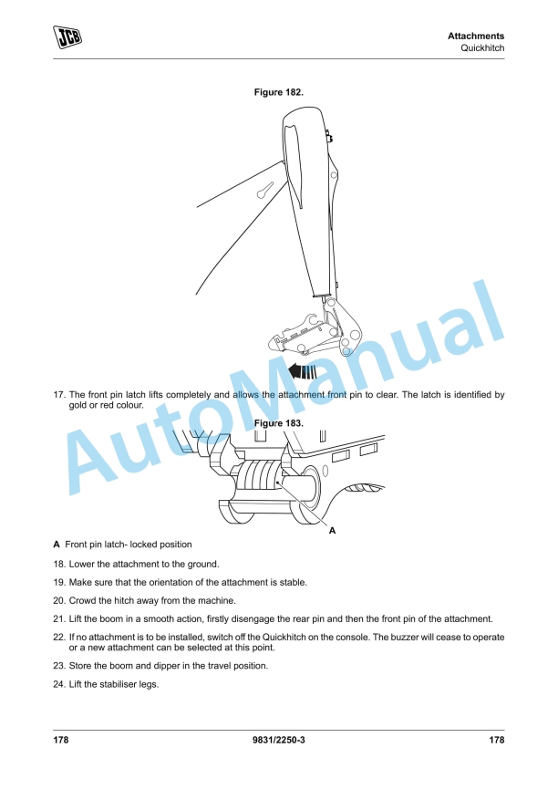 JCB 3CX, 4CX Backhoe Loader Operator Manual 9831-2250 2 JCB 3CX, 4CX Backhoe Loader Operator Manual 9831-2250 - Image 2
