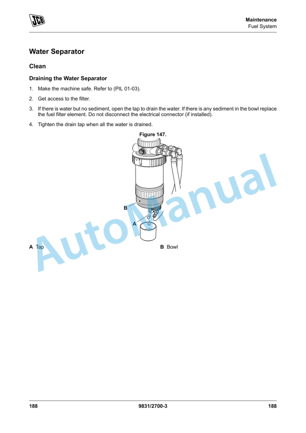 JCB 3CX Backhoe Loader Operator Manual 9831-2700 4 JCB 3CX Backhoe Loader Operator Manual 9831-2700 - Image 4
