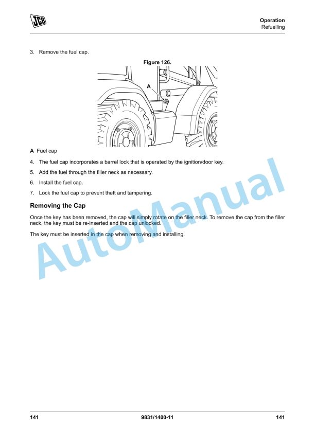 JCB 3CX Compact Backhoe Loader Operator Manual 9831-1400 2 JCB 3CX Compact Backhoe Loader Operator Manual 9831-1400 - Image 2